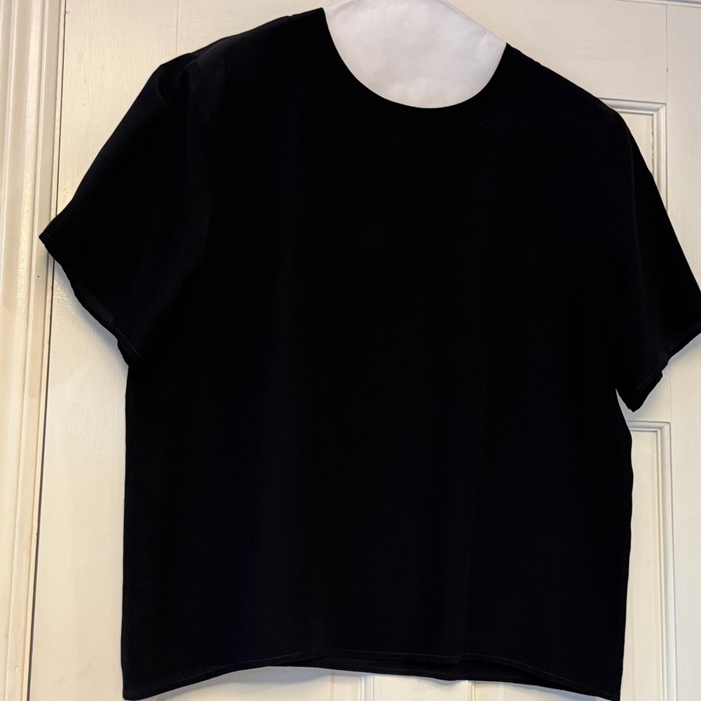 Anna And Frank Black Silk Blouse